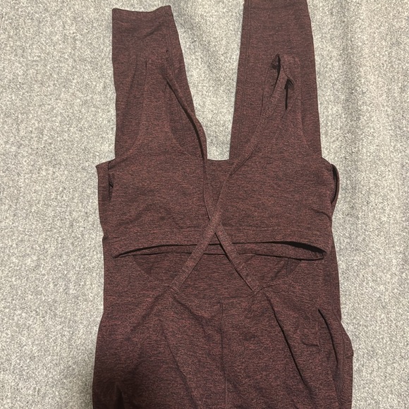 We Over Me - Flow Bodysuit in Burgundy Spacedye - Picture 5 of 6